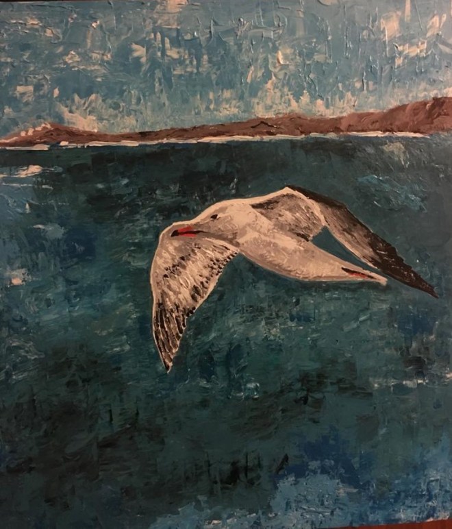 antorini, acrilico su tela 120 X 60